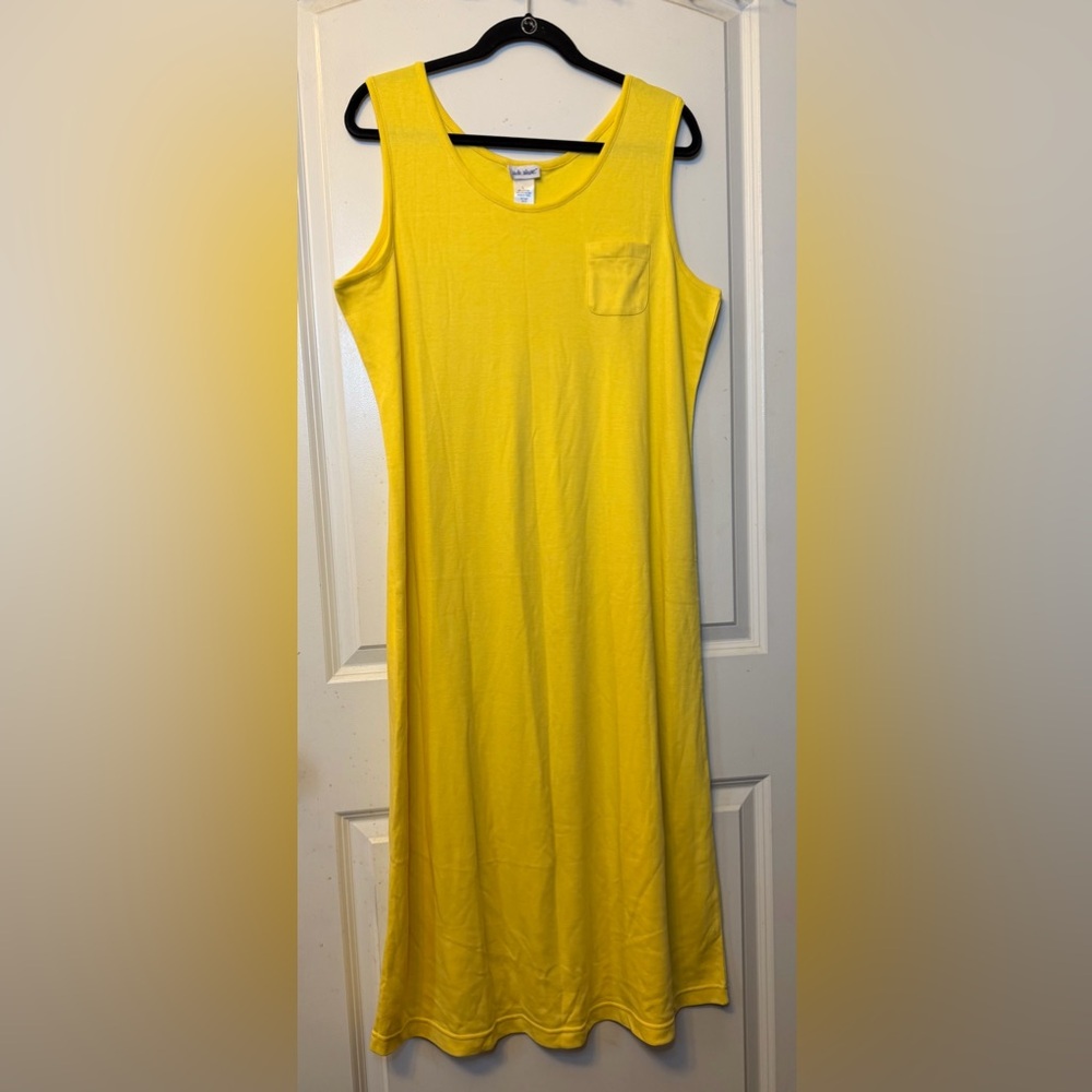 Vicki Wayne Women’s Large Yellow Sleeveless Tank Dress